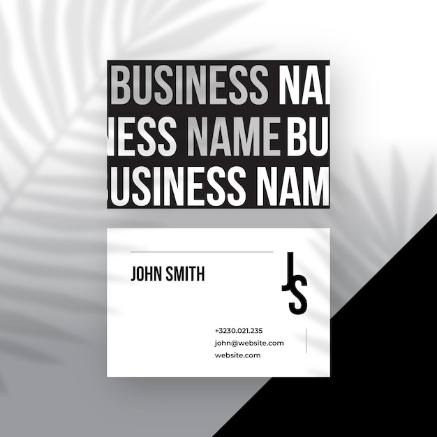 Free Vector monochrome business cards