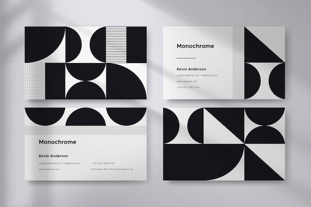 Free vector monochrome business cards