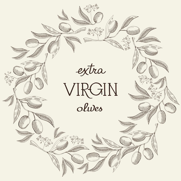 Free vector monochrome colored wreath label