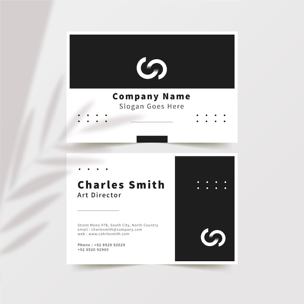 Monochrome design business cards