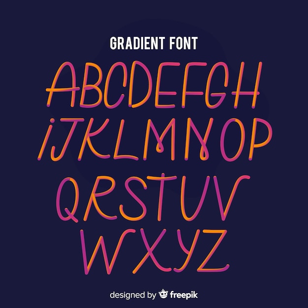 Monochrome gradient typography