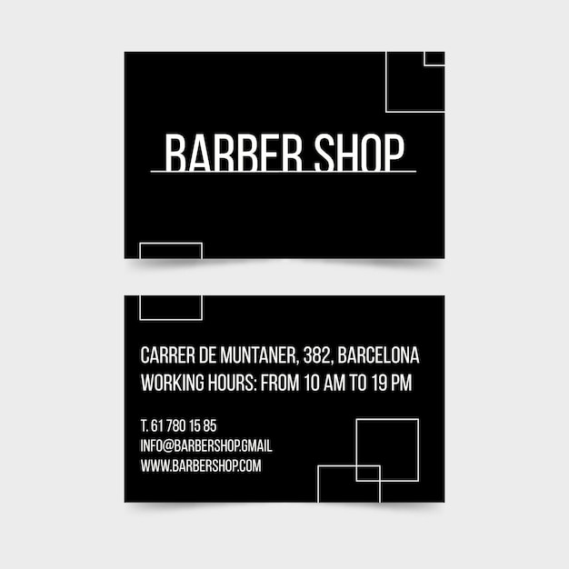 Monochrome horizontal business card