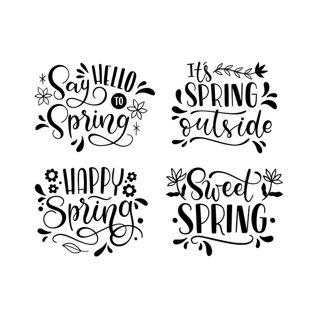 Monochrome lettering spring collection