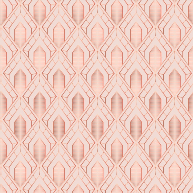 Free Vector monochrome light brown art deco seamless pattern