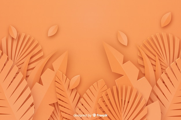 Free Vector monochrome orange leaves background