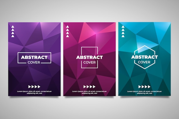 Monochrome poly abstract geometric cover collection