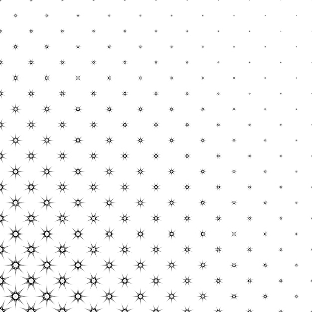 Monochrome star pattern - abstract vector background design