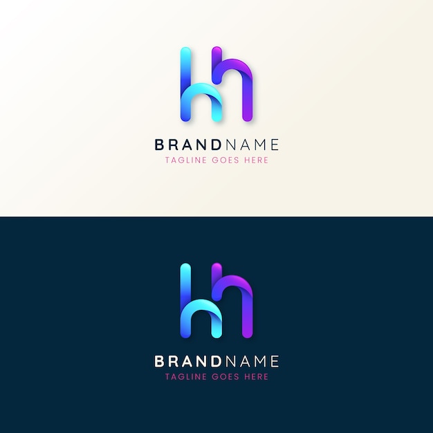 Free vector monogram letter logo design template