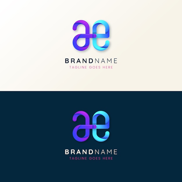 Free Vector monogram letter logo design template