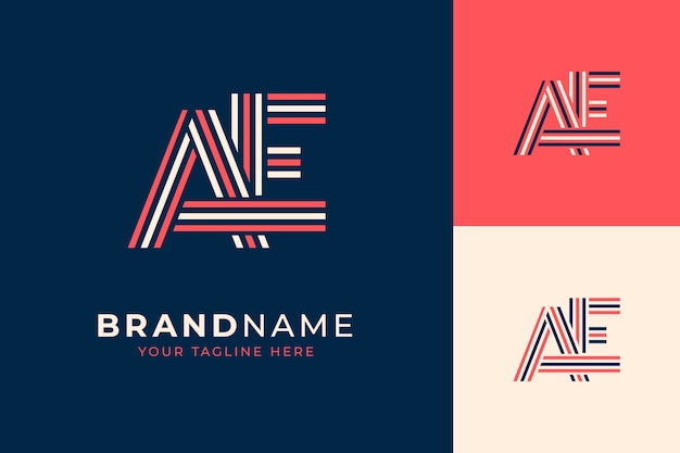 Free vector monogram letter logo design template