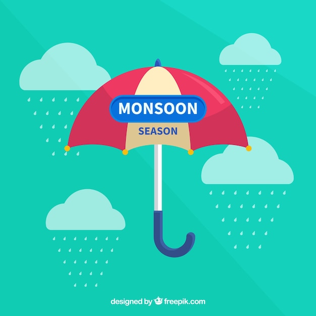 Free Vector monsoon season background