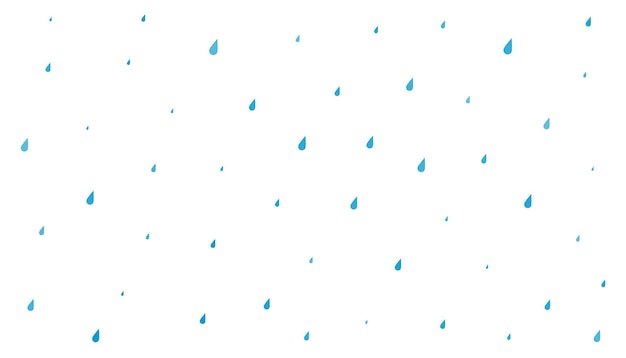 monsoon season rainfall drop on white background