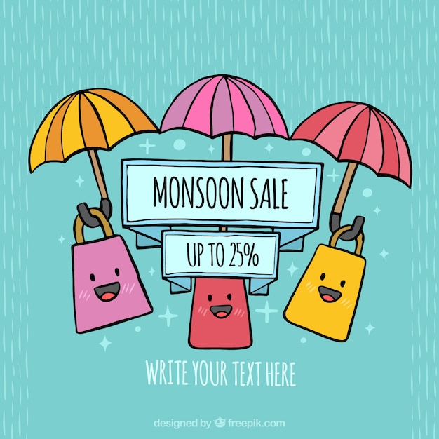 Free vector monsoon season sale background