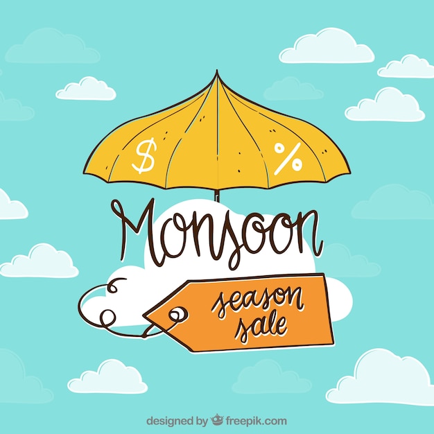 Free vector monsoon season sale background