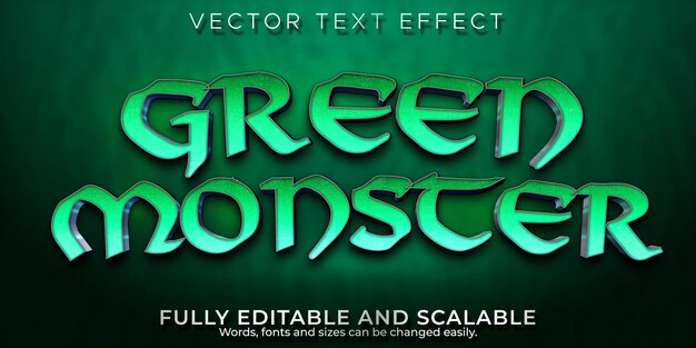 Monster goblin text effect, editable devil and scary text style