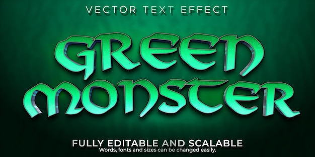 Monster goblin text effect, editable devil and scary text style