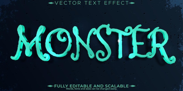 Monster hunter text effect editable horror and scary text style