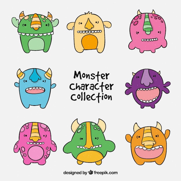 Monster set of eight