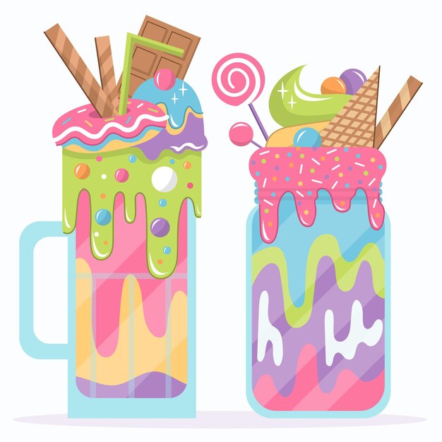 Monster shake pack drawing