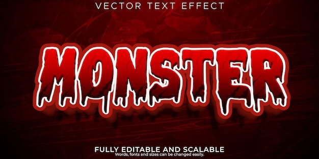 Monster text effect editable evil and zombie text style