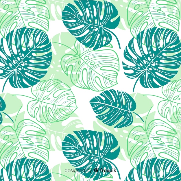 Free Vector monstera pattern