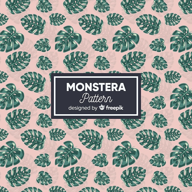 Free Vector monstera pattern