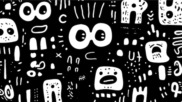 Free Vector monsters pattern