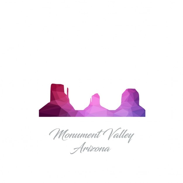 Free Vector monument valley arizona, polygonal