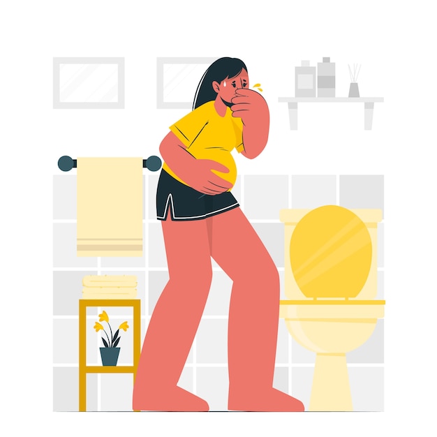 Free Vector morning sickness concept illustration