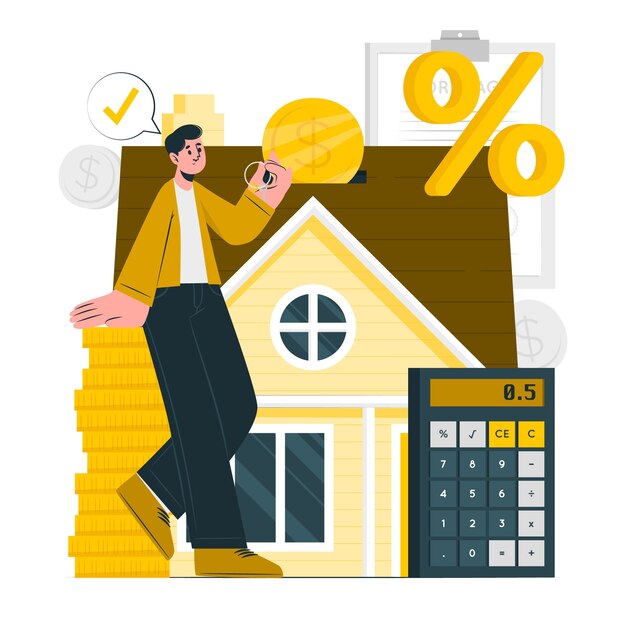 Mortgage  concept illustration