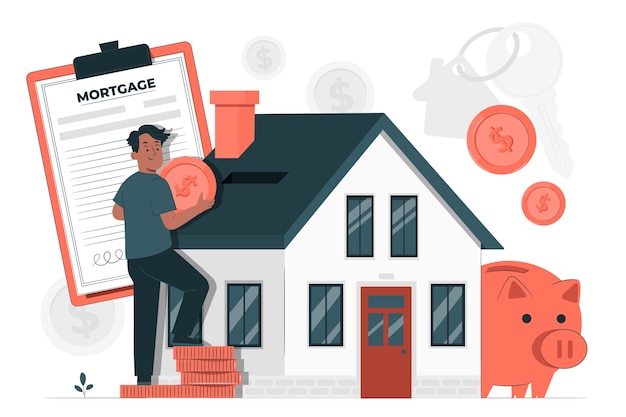 Mortgage concept illustration