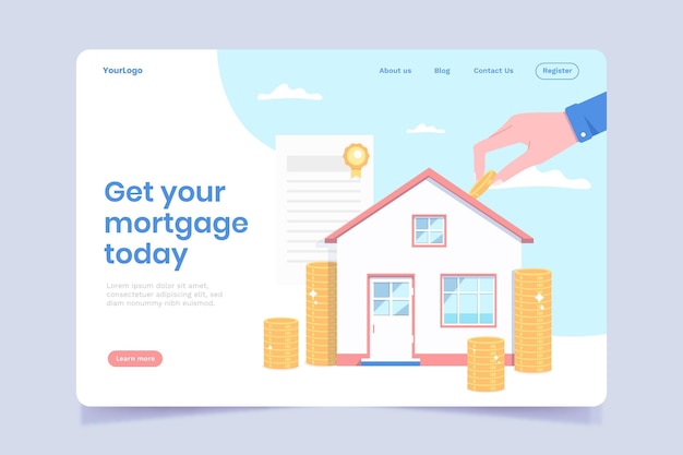 Mortgage landing page concept