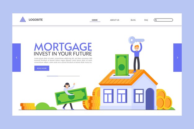 Mortgage landing page concept