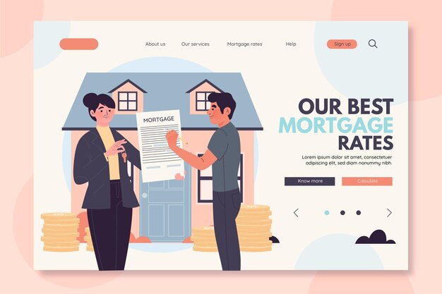 Mortgage landing page concept