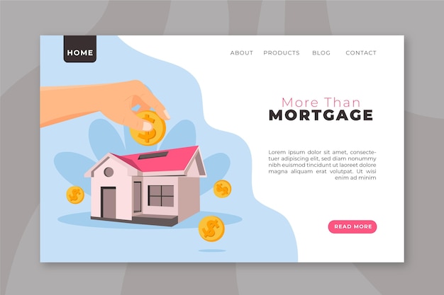 Mortgage landing page template