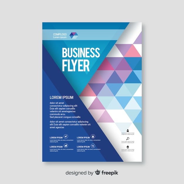 Mosaic business flyer template