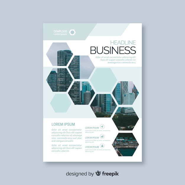 Mosaic business flyer template