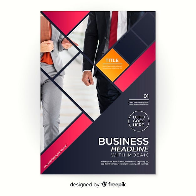 Mosaic business flyer template