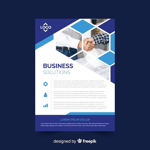 Mosaic business flyer template