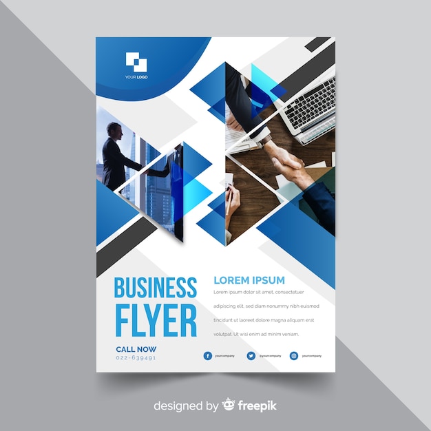 Mosaic business flyer template