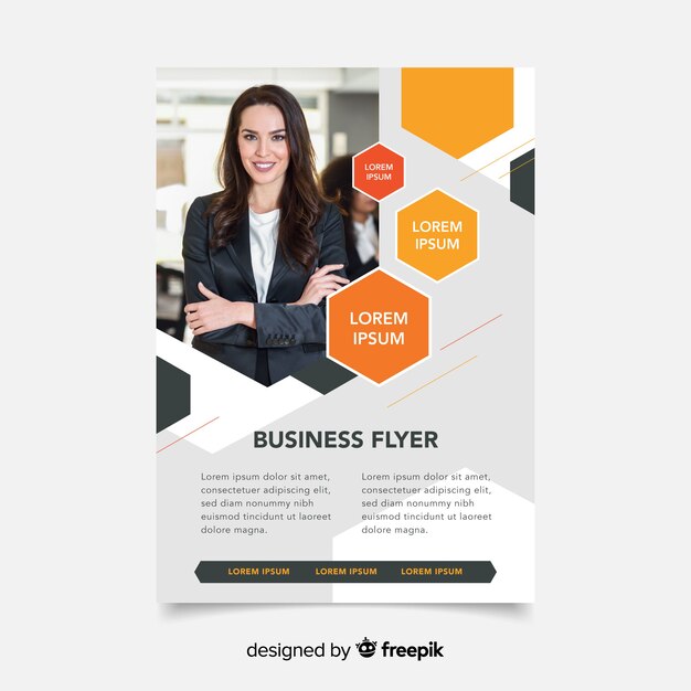 Mosaic business flyer template