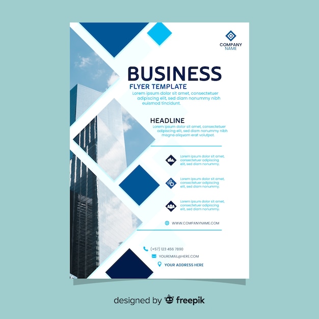 Mosaic business flyer template