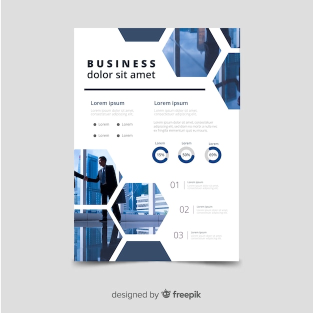 Mosaic business flyer template