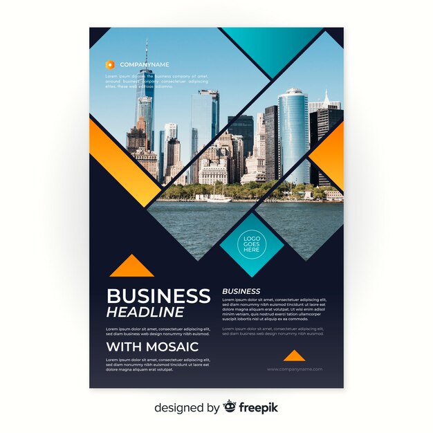 Mosaic business flyer template