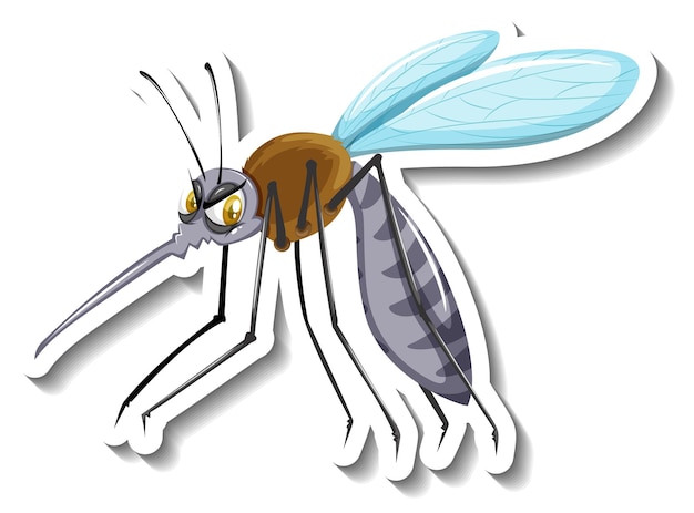 Mosquito animal cartoon sticker