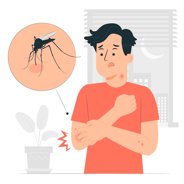 Free Vector mosquito bite concept illustration