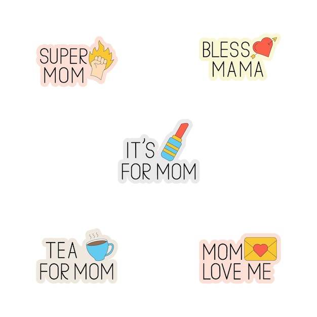 Mother Day Letter Sticker