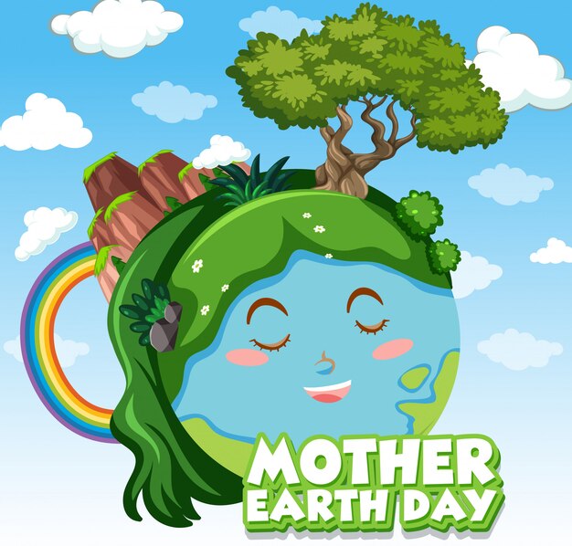 mother earth day illustration