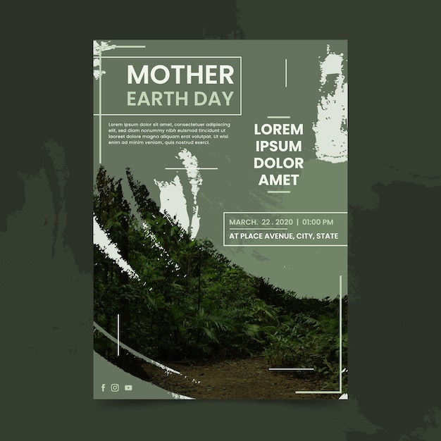 Free Vector mother earth day template