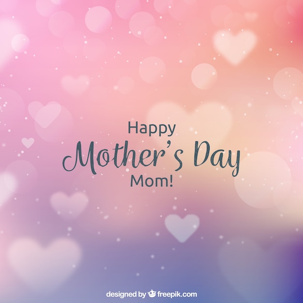 Free Vector mother's day background in blurred style